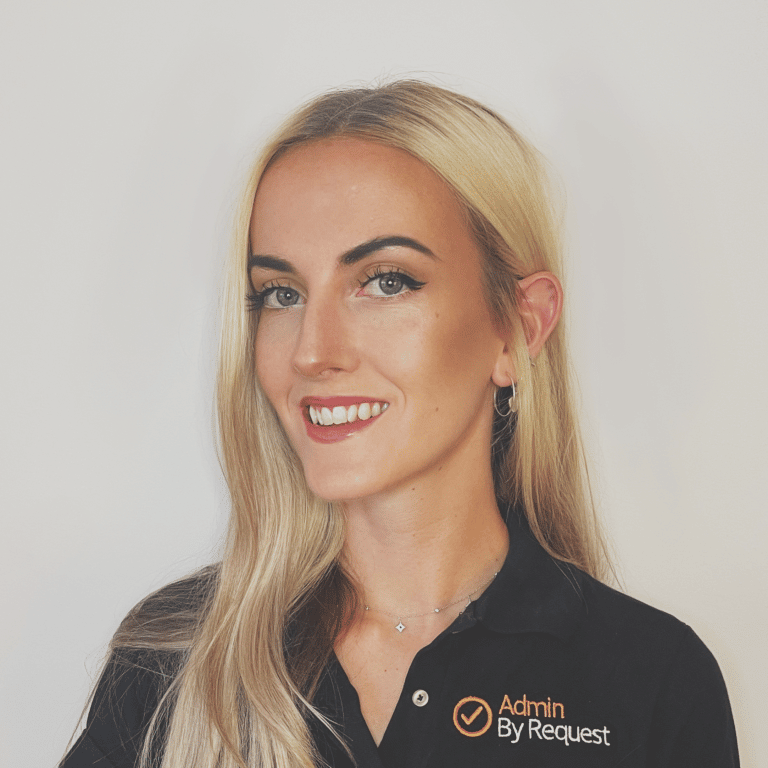 Headshot of Sophie wearing the Admin By Request polo-shirt - Senior Account director.