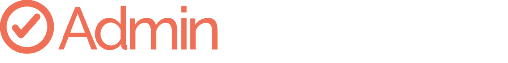 Orange and white admin by request logo. » admin by request