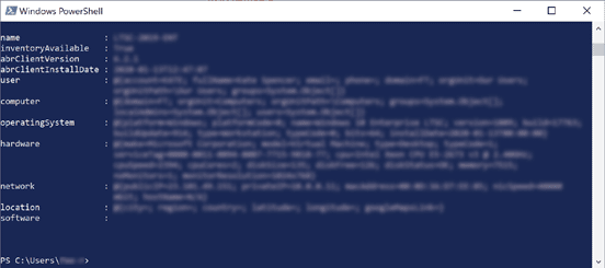 Task e of using powershell: getting inventory data. » admin by request