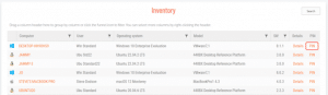 Admin by request inventory page highlighting pin code column » admin by request