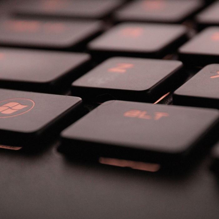 A backlit windows keyboard close up. » admin by request